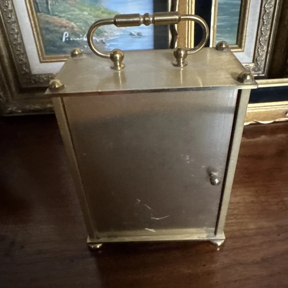 Ridgeway Brass Carriage Clock Quartz Roman Numeral Made In Germany